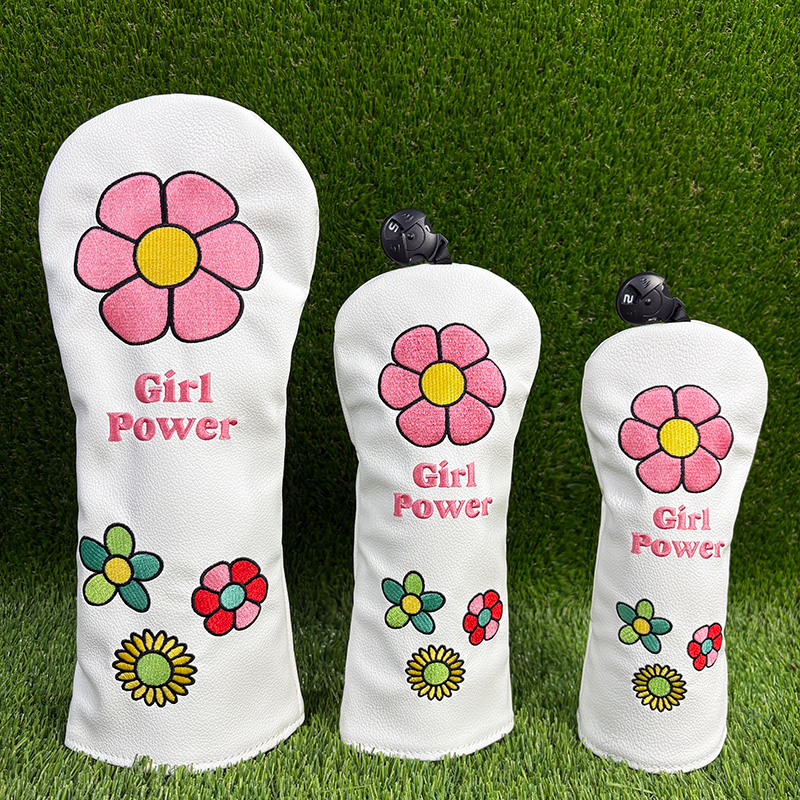 플라워 골퍼 선물용 골프 클럽 헤드 커버, 고급 흰색  - Golf Clubs 리뷰 및 가격