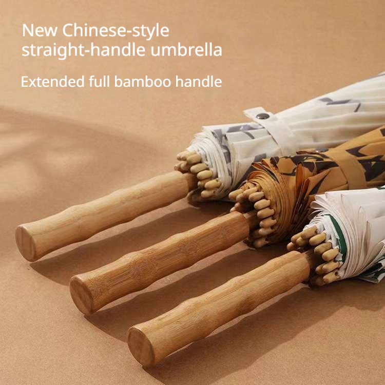 빈티지 스타일의 중국풍 대형 대나무 우산, 16개의 살 - Golf Umbrella Large 리뷰 및 가격