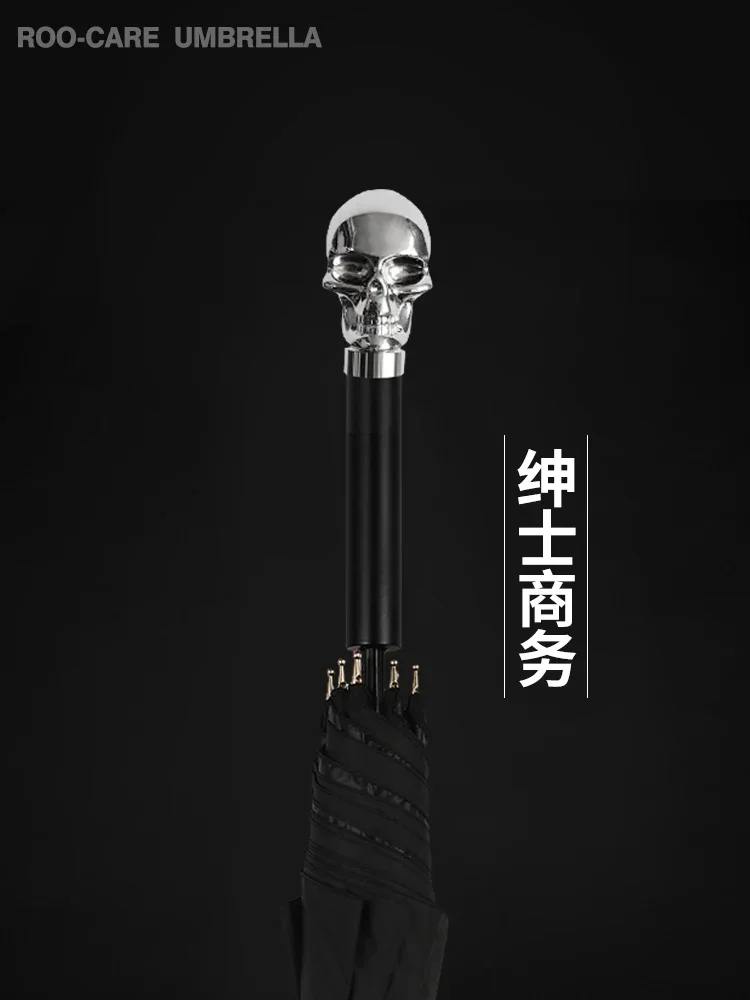 대형 롱 핸들 우산 실버 헤드 해골 크리에이티브 선 우 - Golf Umbrella Large 리뷰 및 가격