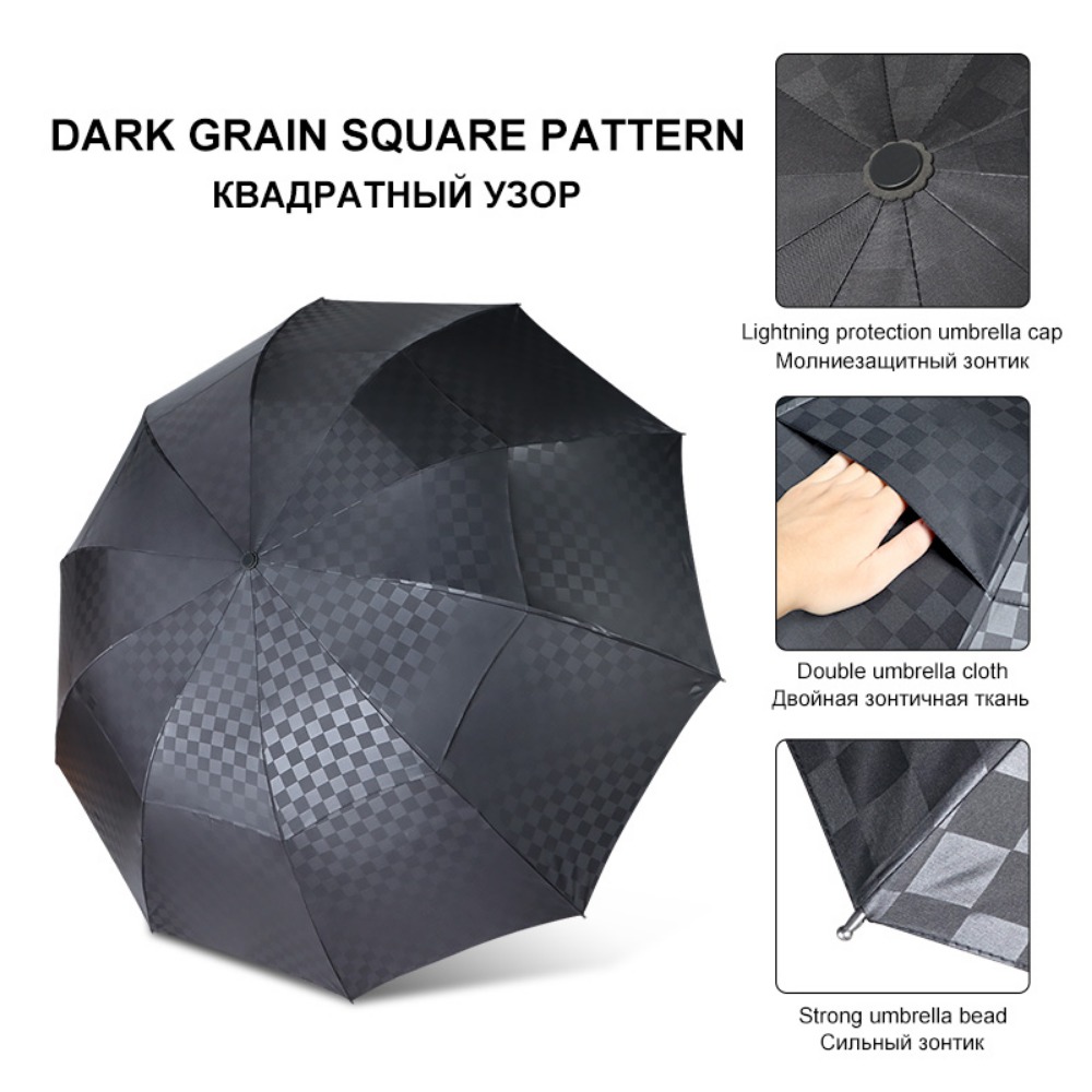 남녀공용 더블 레이어 다크 그리드 대형 우산, 비 우산 - Golf Umbrella Large 리뷰 및 가격