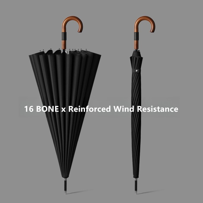 일본식 16개 뼈대 자동 골프 우산 곡선형 손잡이 롱  - Golf Umbrella 리뷰 및 가격
